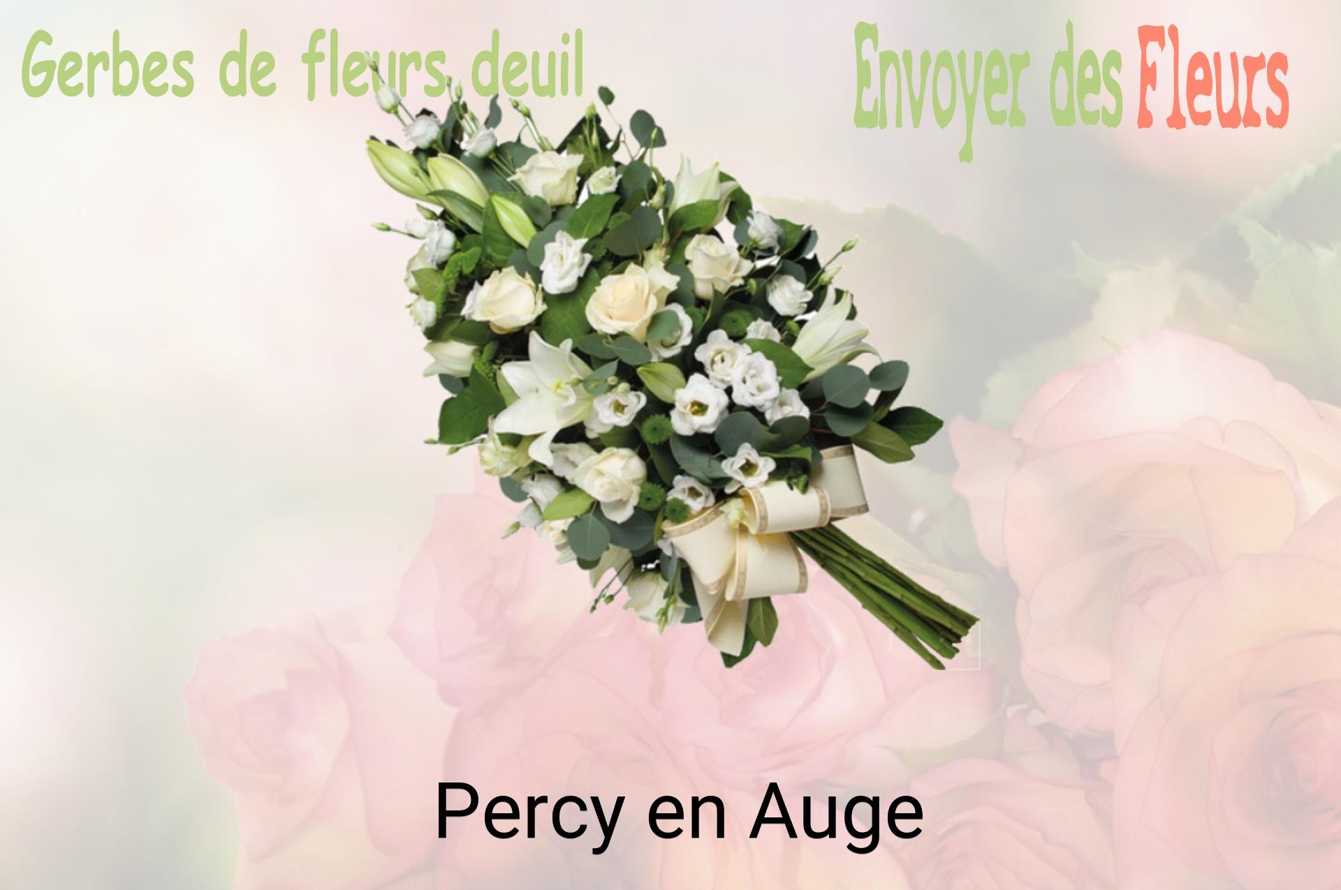 Gerbe de fleurs de deuil livrée à Percy-en-Auge